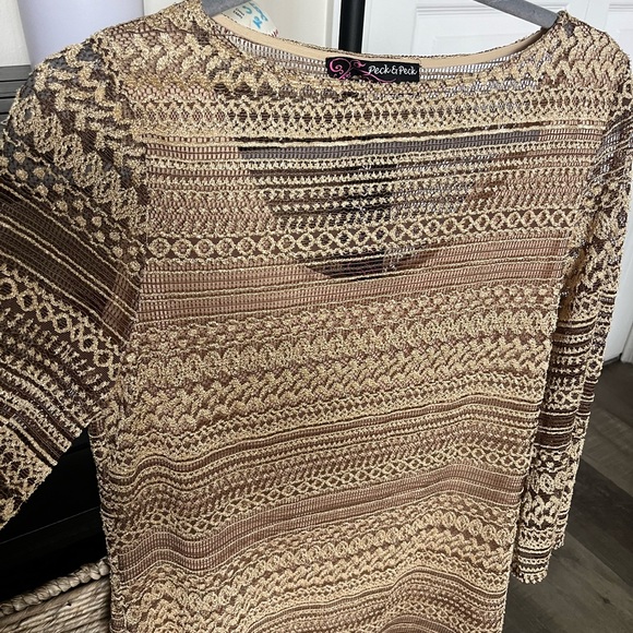 NWT Vintage 70s Sheer Mini Dress - Picture 5 of 5